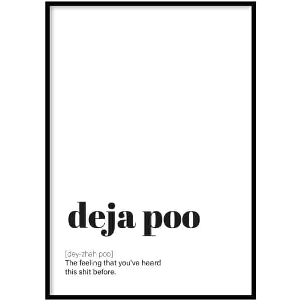 WC Poster - Deja poo