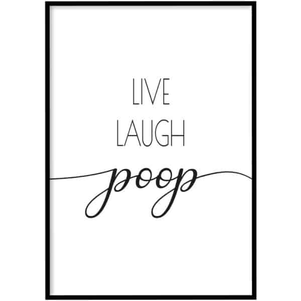 WC Poster - Live laugh poop