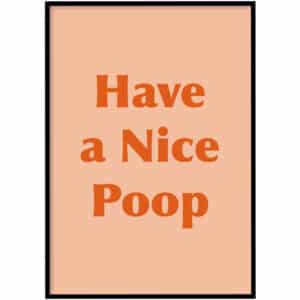 WC Poster - Nice poop
