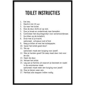 WC Poster - Toilet instructies