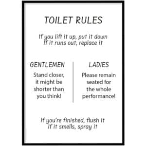 WC Poster - Toilet rules