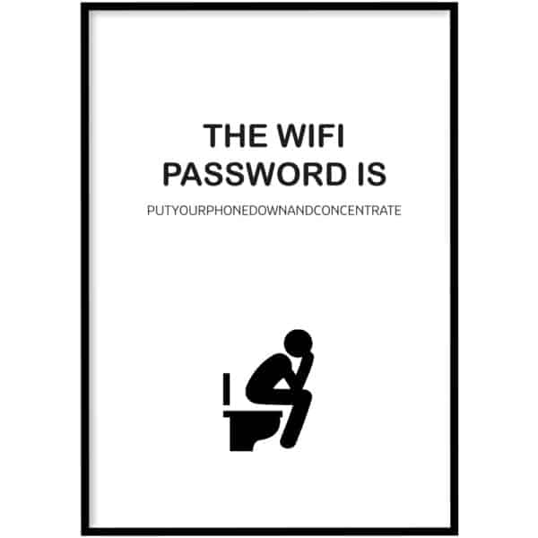 WC Poster - Wifi password